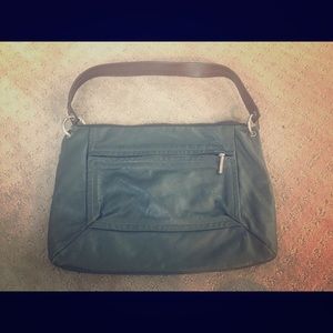 Arcadia Hunter Green Leather shoulder bag